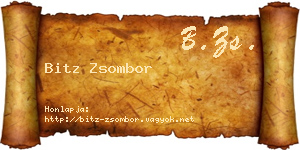 Bitz Zsombor névjegykártya